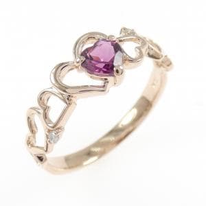 K10PG ハート トルマリン リング