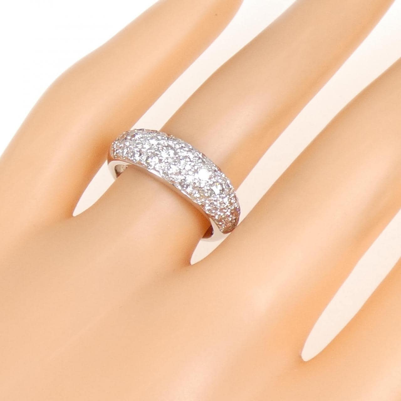 PT900 パヴェ ダイヤモンド リング 1.60CT