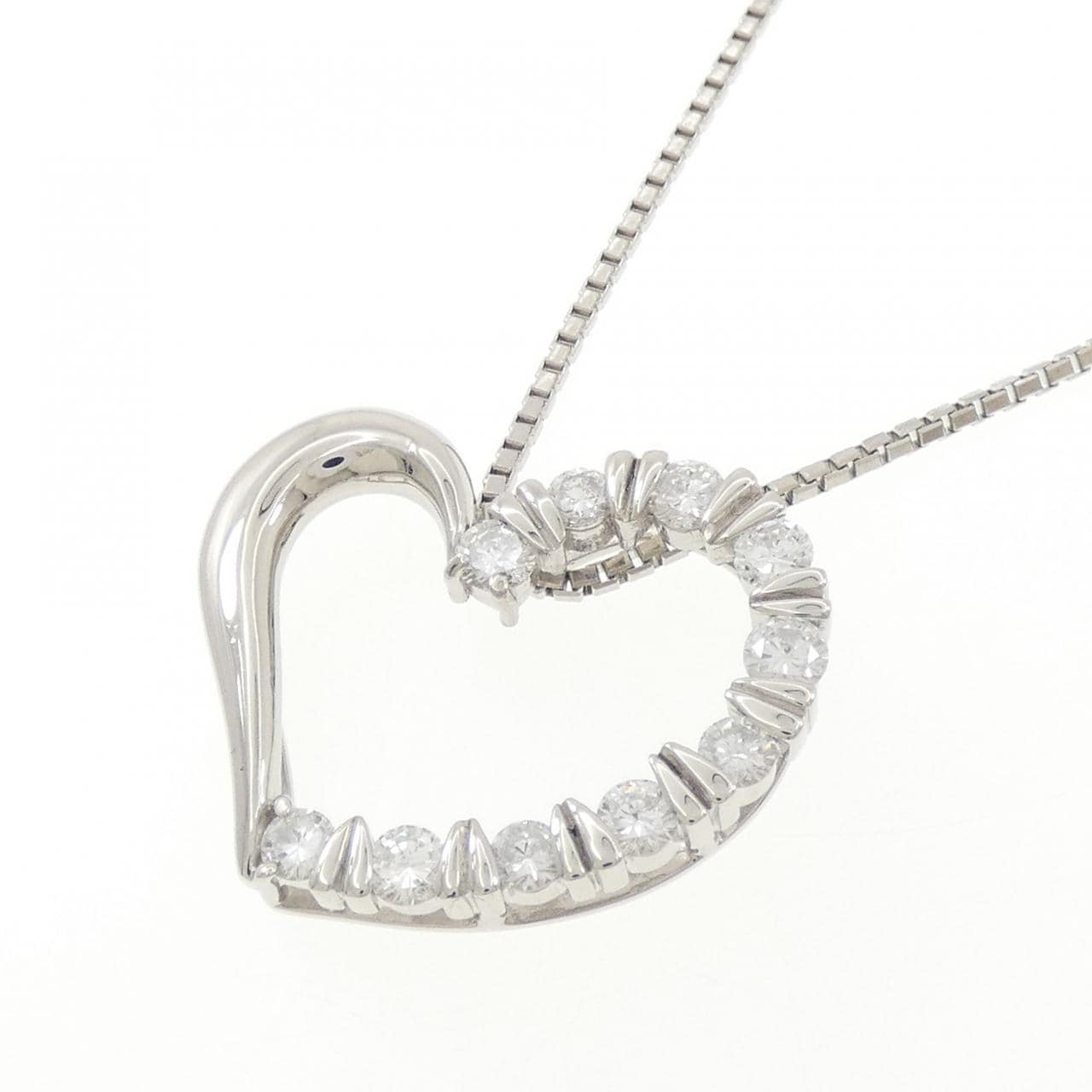 PT/PT850 ハート ダイヤモンド ネックレス 1.02CT