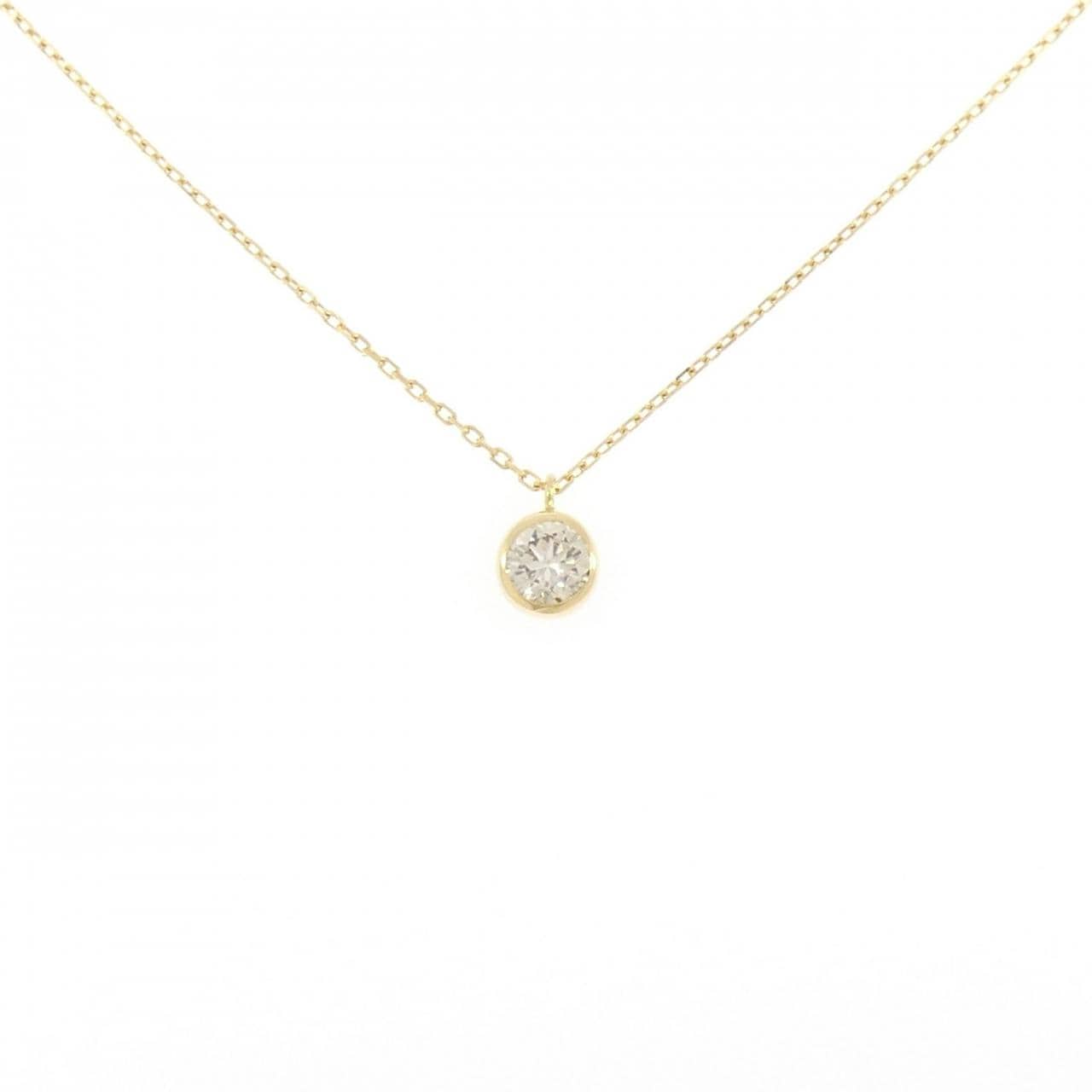 K18YG ソリティア ダイヤモンド ネックレス 0.30CT