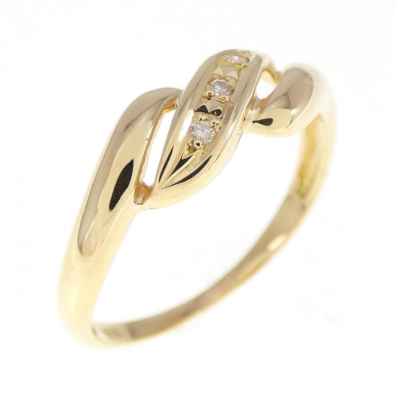 K18YG Diamond ring