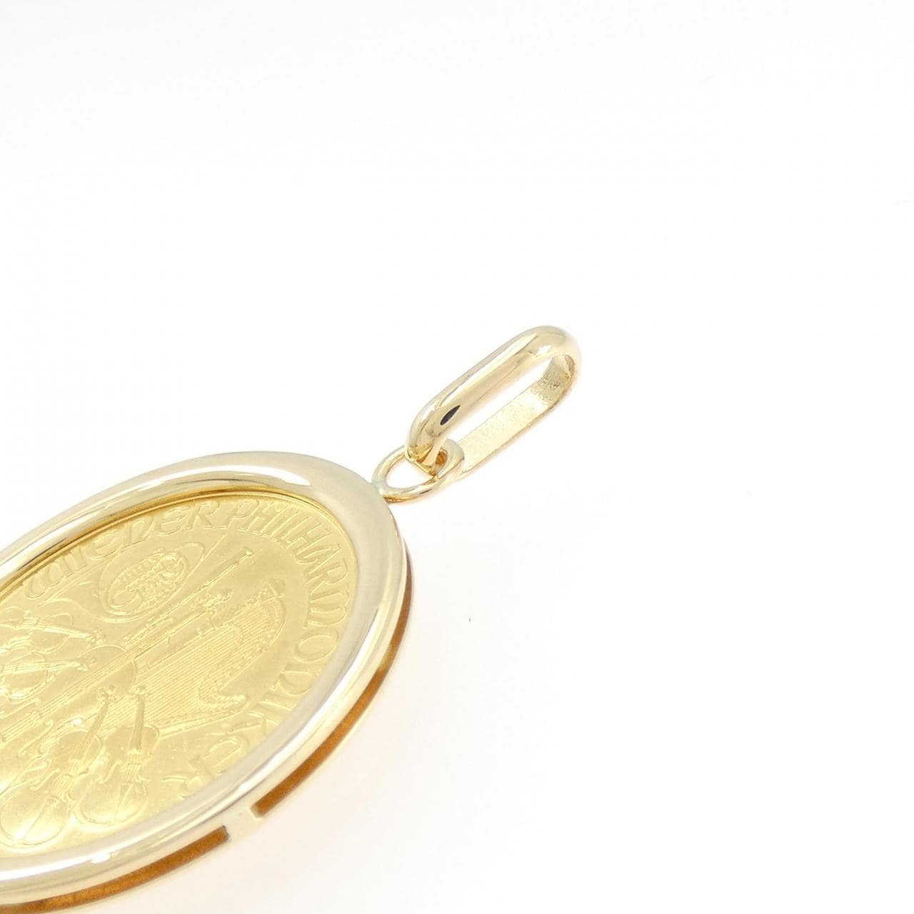 K18YG(枠) コイン ペンダント