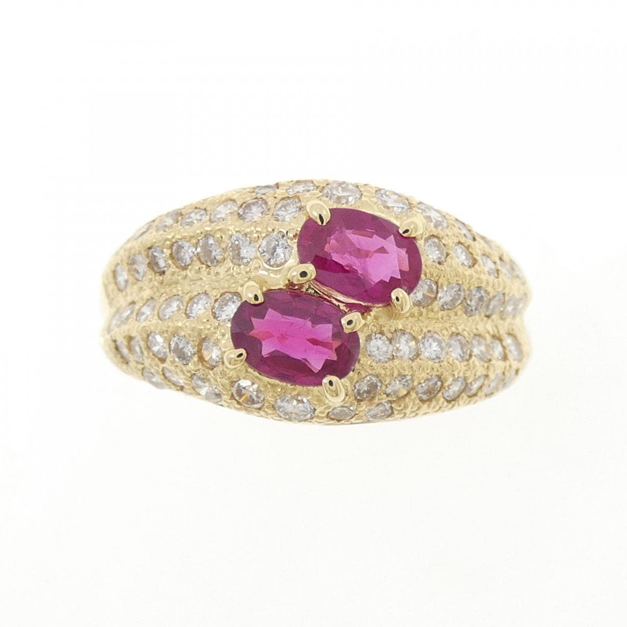 K18YG ルビー リング 0.78CT