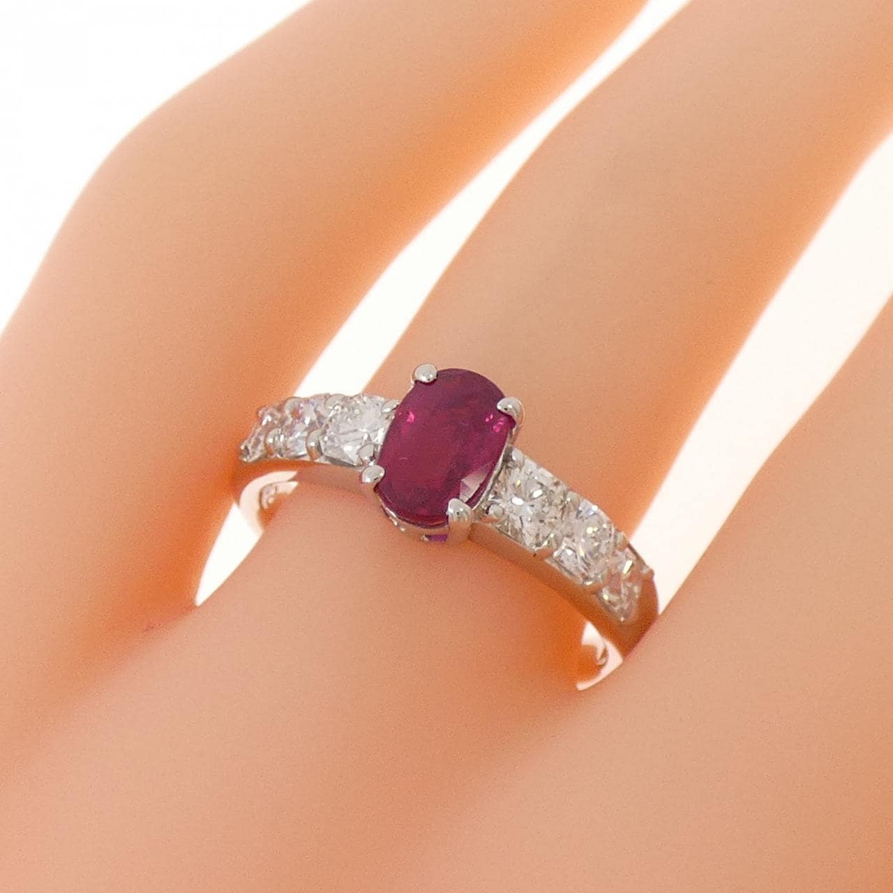 PT900 ルビー リング 1.02CT