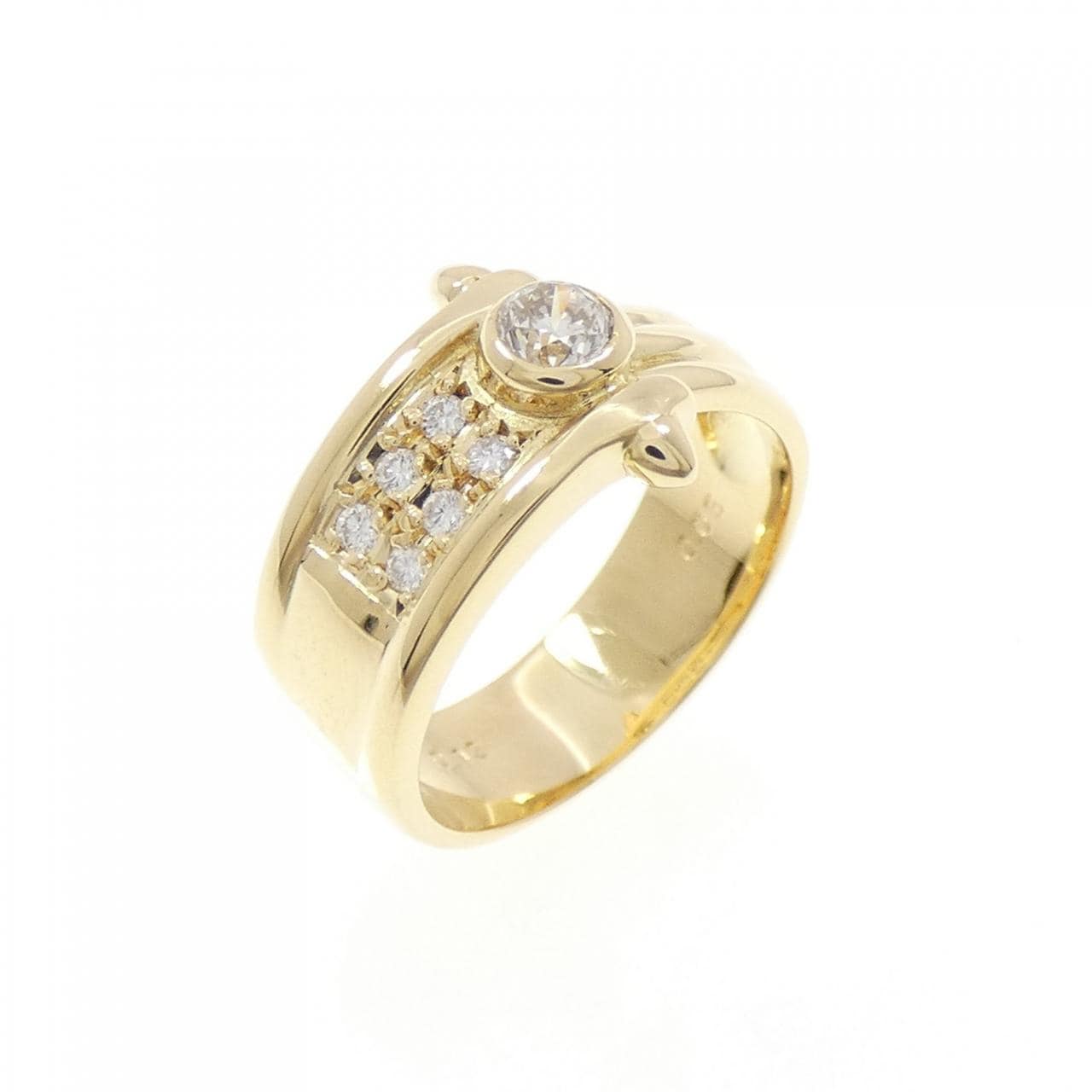 K18YG ダイヤモンド ピンキー リング 0.13CT