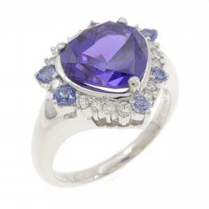 クレサンベール 合成サファイヤ リング 4.48CT