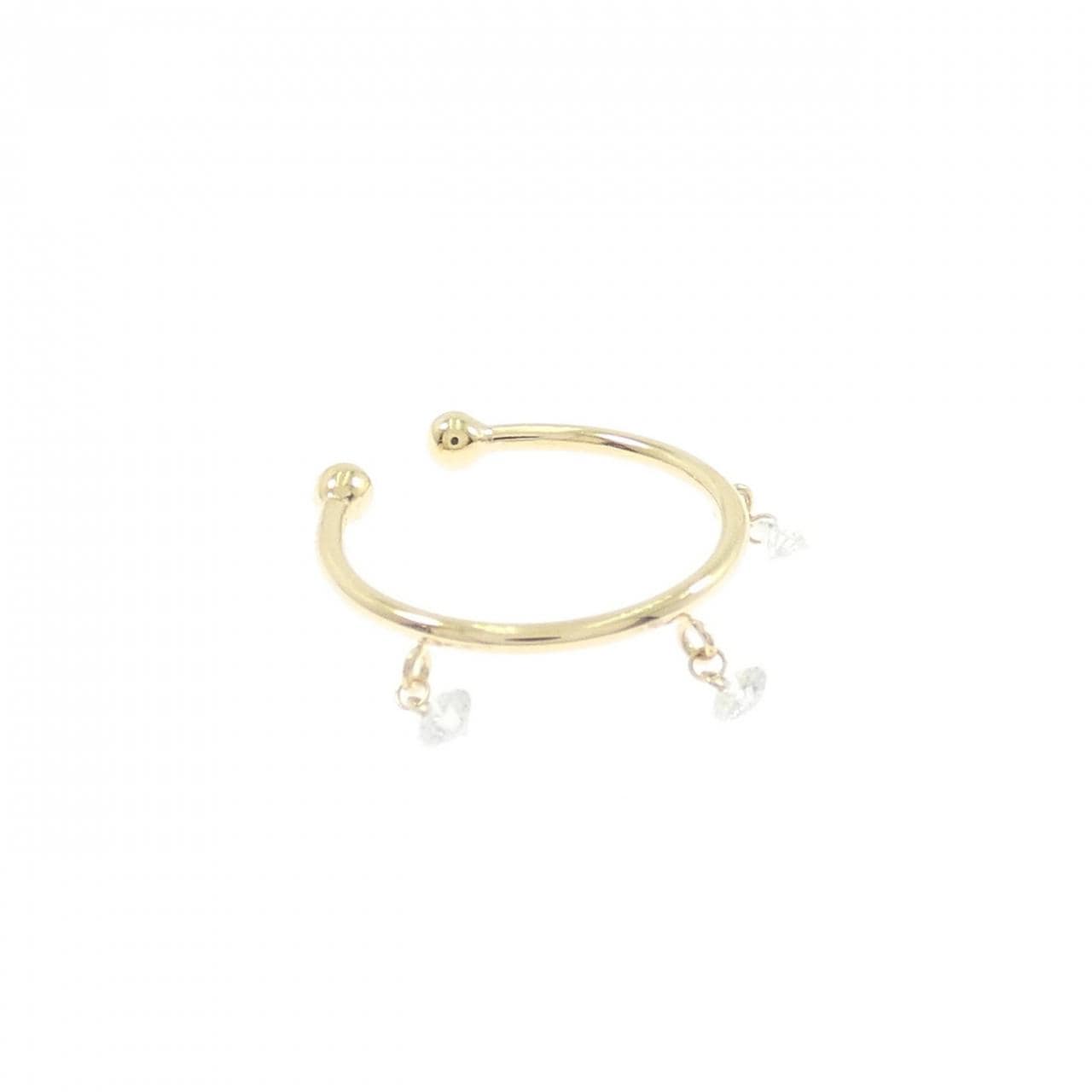 アーカー ダイヤモンド イヤーカフ 片耳