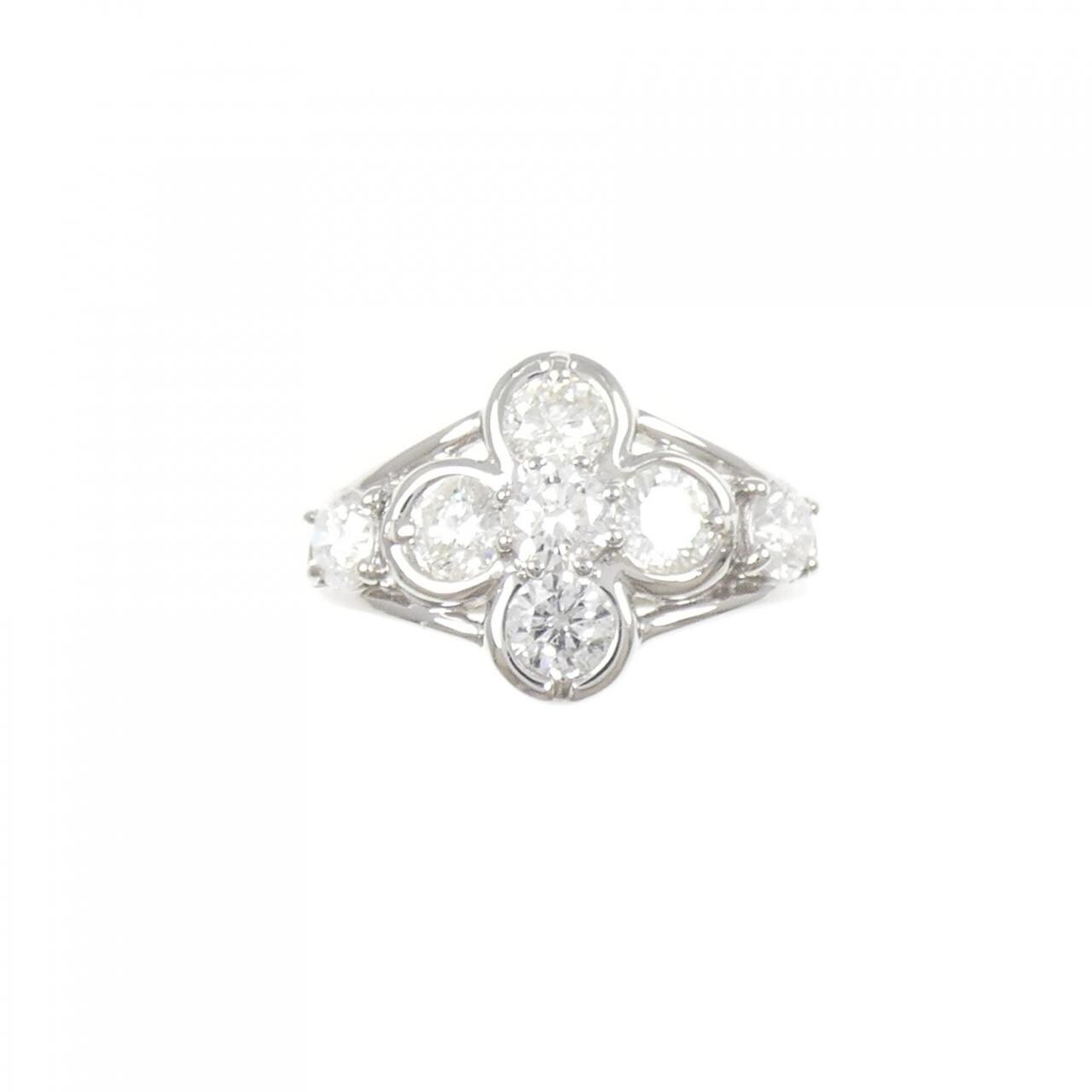 PT900 フラワー ダイヤモンド リング 1.20CT