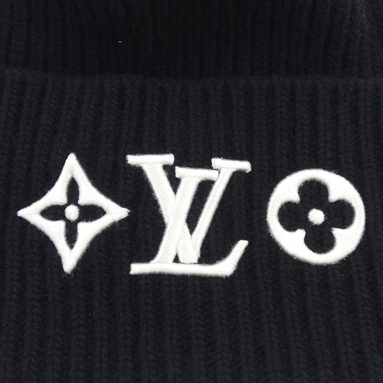 ルイヴィトン LOUIS VUITTON ビーニーLVヘッドライン M77872 ニットキャップ