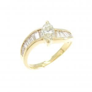 K18YG ダイヤモンド リング 0.30CT