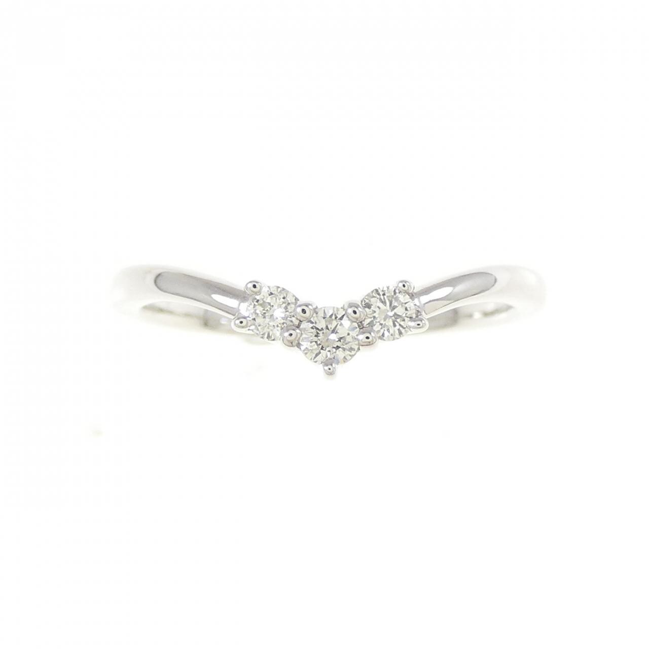 K18WG ダイヤモンド リング 0.13CT