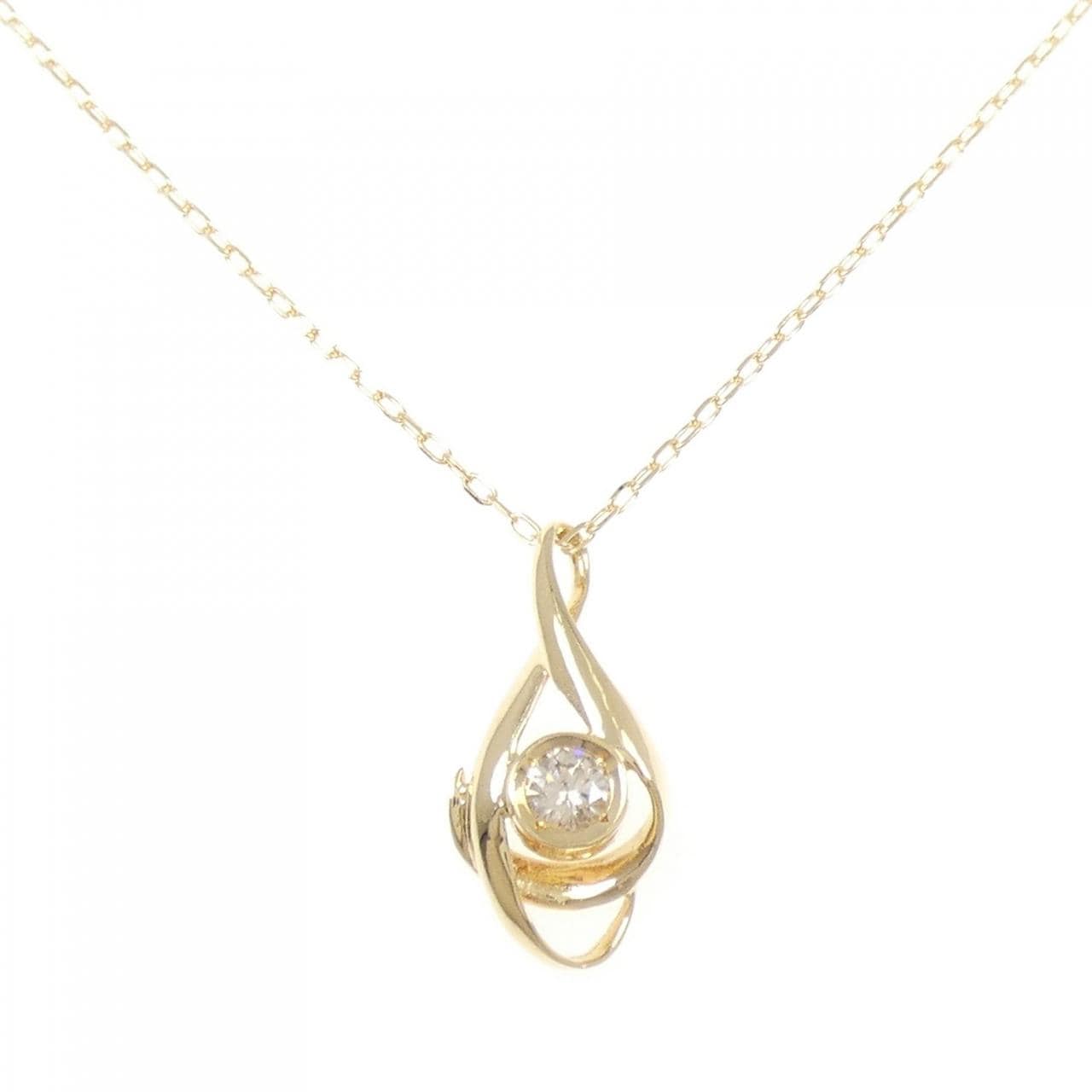 K18YG ダイヤモンド ネックレス 0.13CT