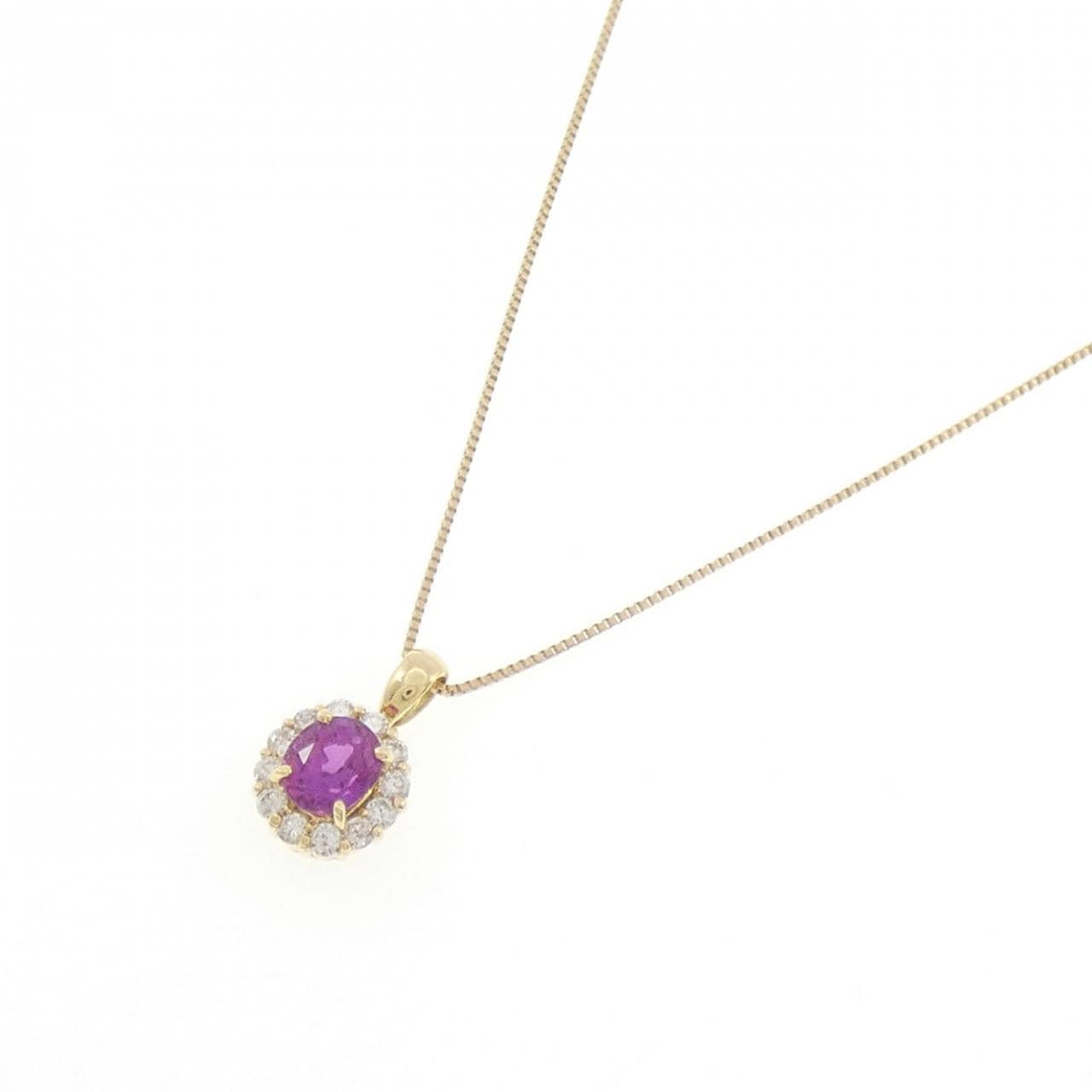 K18YG サファイヤ ネックレス 0.981CT スリランカ産