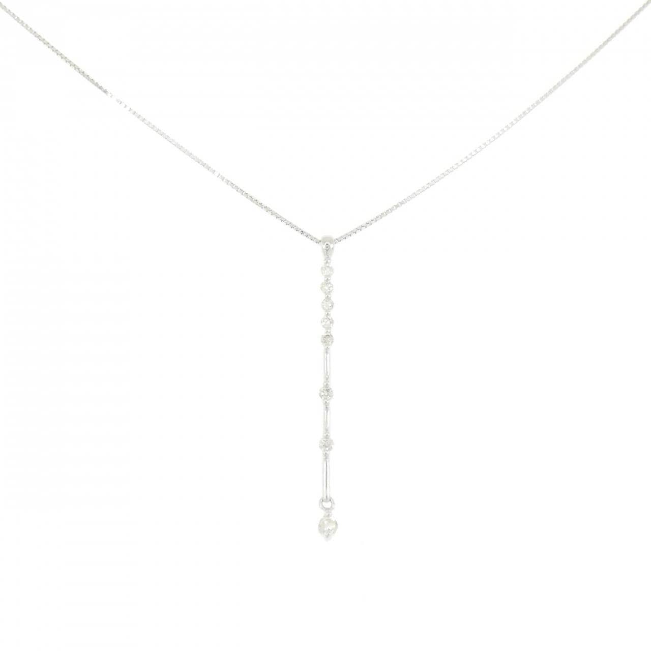 K10WG ダイヤモンド ネックレス 0.15CT