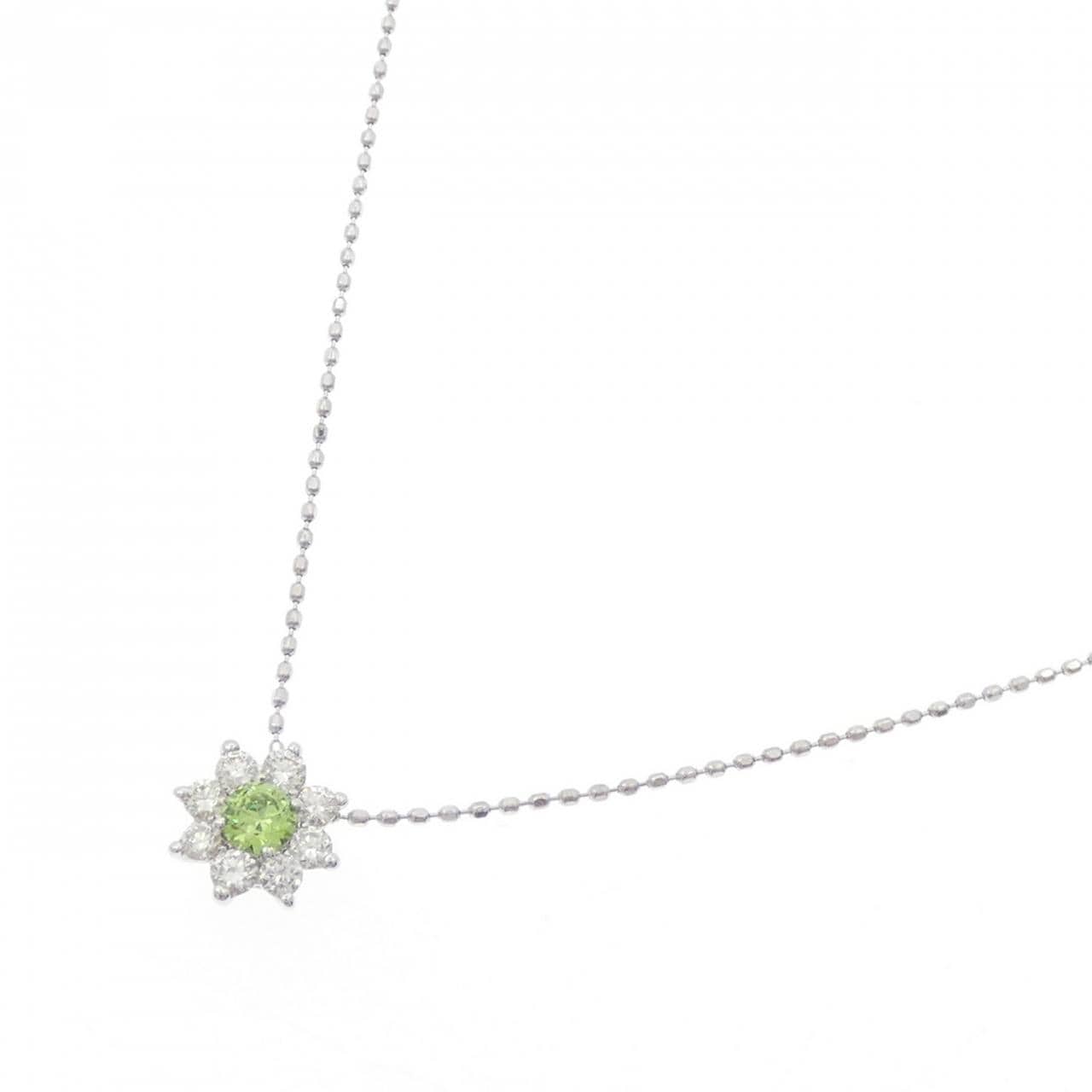 K18WG デマントイドガーネット ネックレス