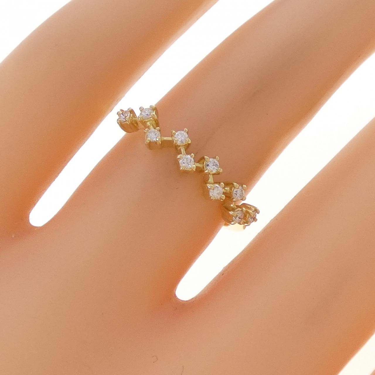 K18YG ダイヤモンド リング 0.14CT
