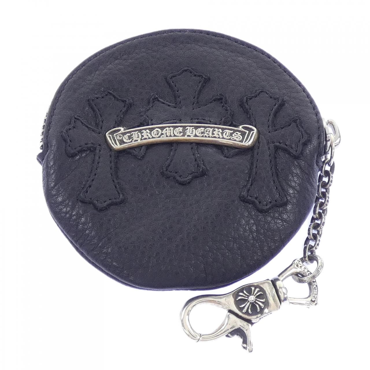 クロムハーツ CHROME HEARTS COIN PURSE W/CLIP CHAIN 3 CEME CRS PTCHS 302180135A8ZXXX971 コインケース