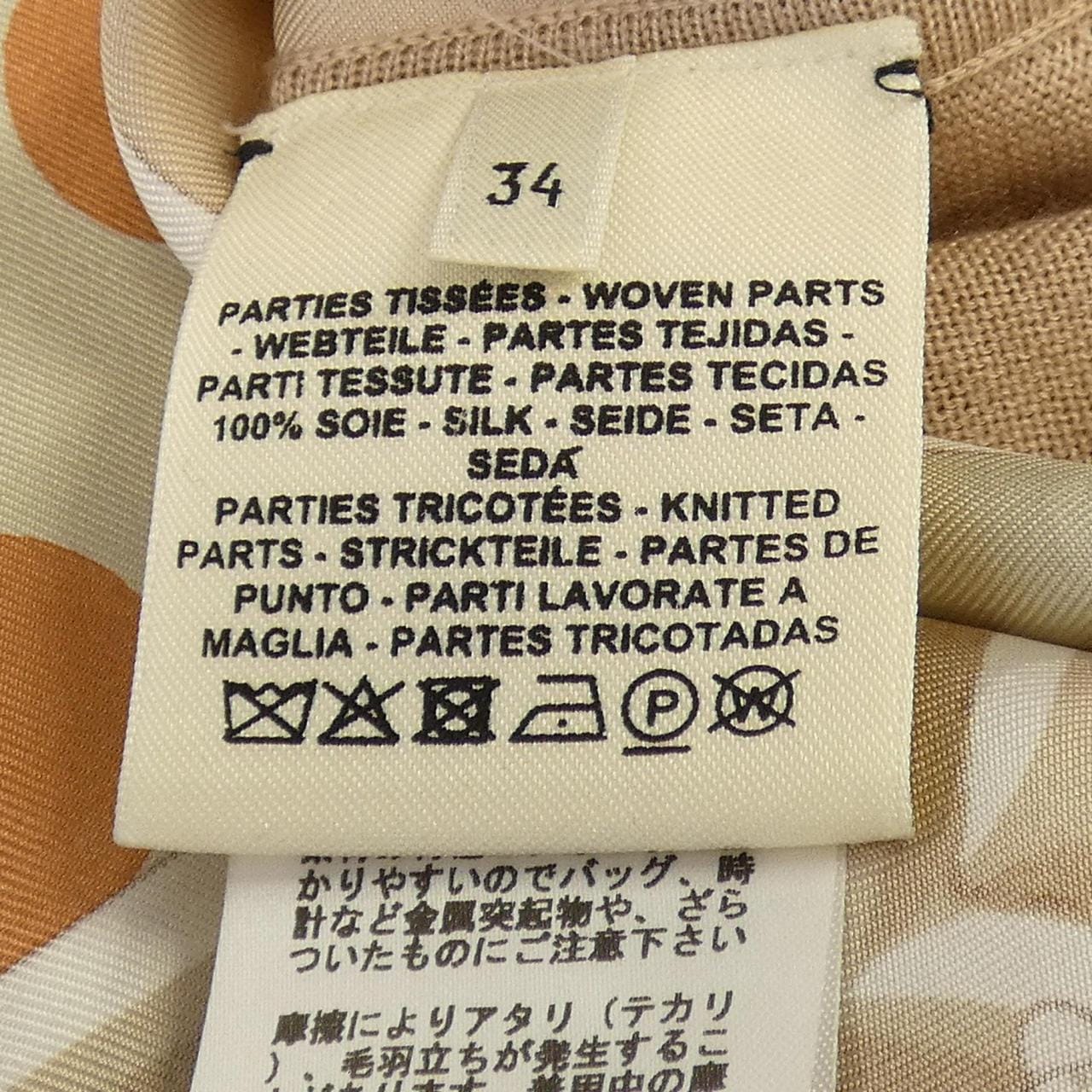 エルメス HERMES CLIC-CLAC A POIS *17-7751 ツイルレーヌ トップス