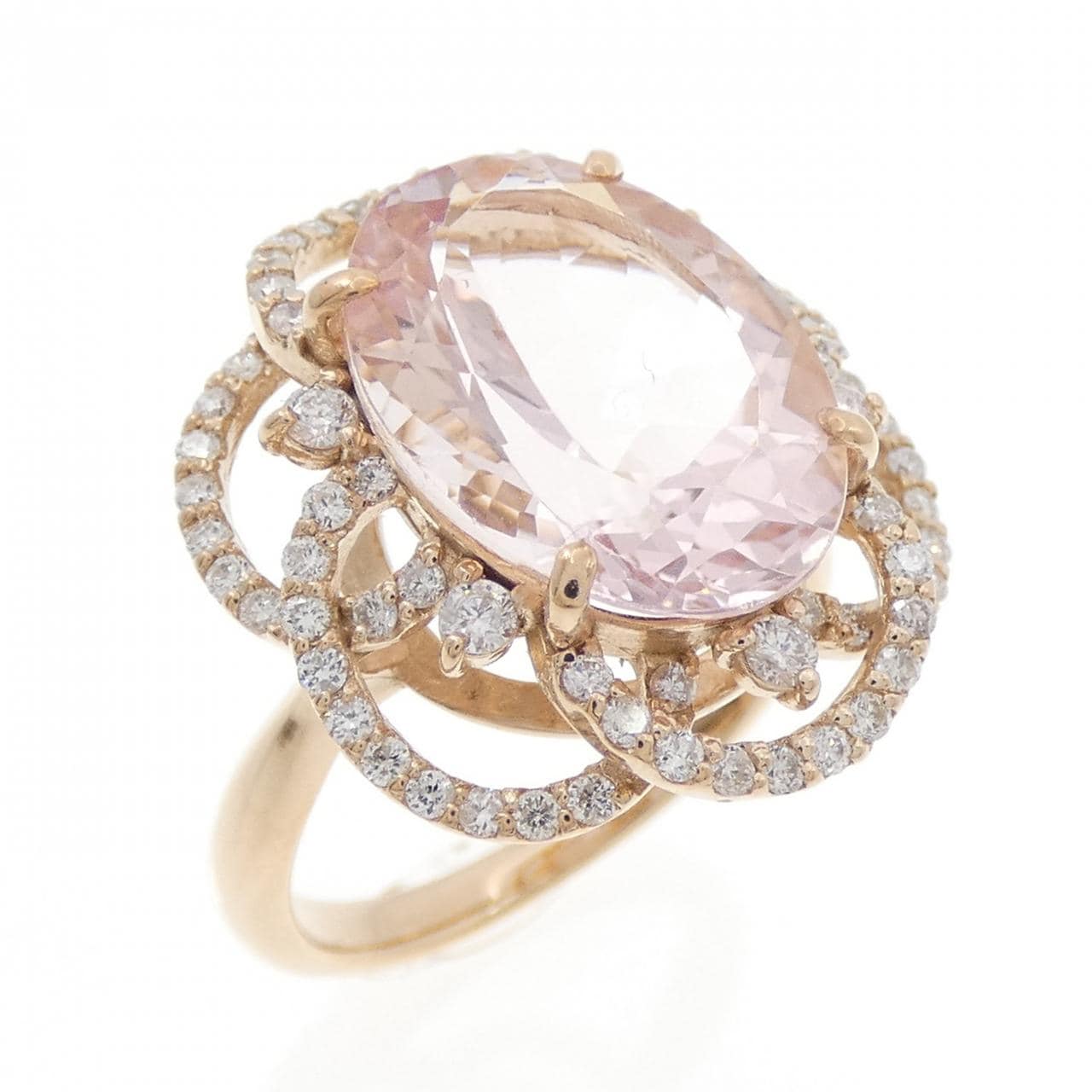 K18PG モルガナイト リング 5.36CT