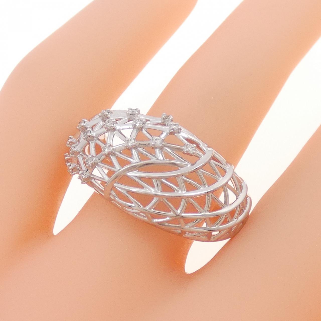 K18WG ダイヤモンド リング 0.08CT