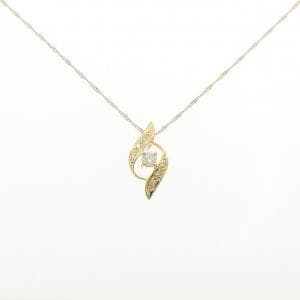 K18YG/750YG ダイヤモンド ネックレス 0.20CT