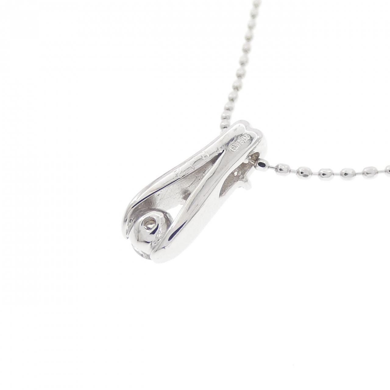K18WG ダイヤモンド ネックレス 0.12CT