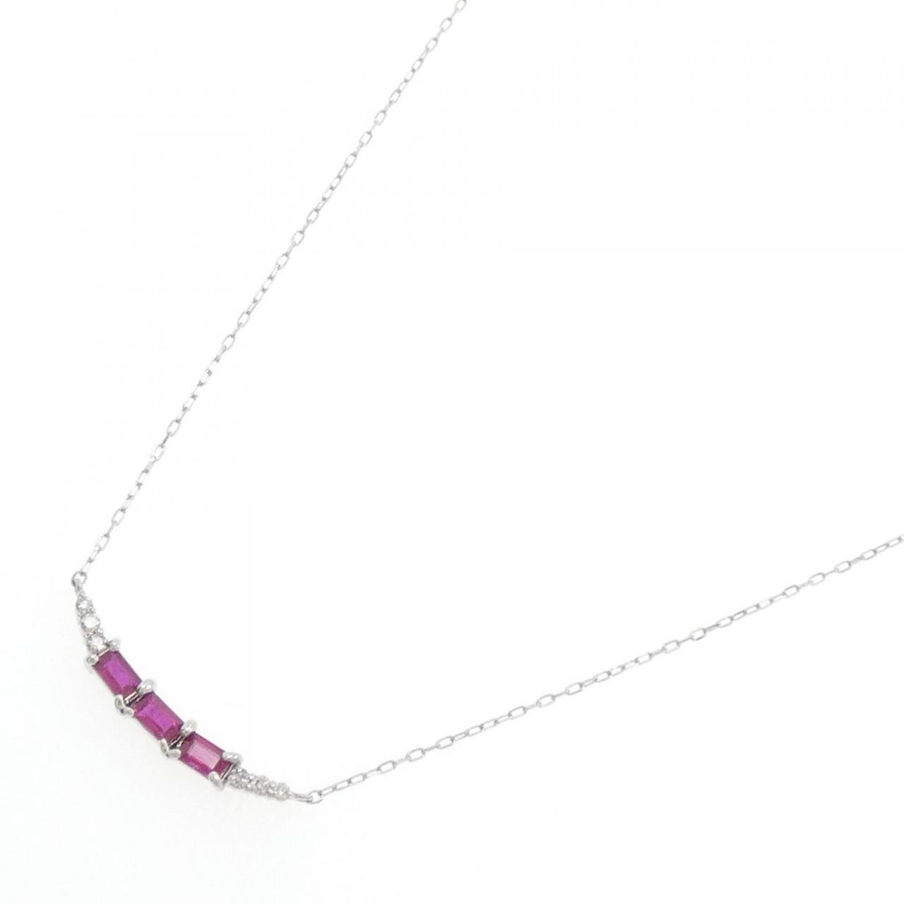 [BRAND NEW] PT Ruby Necklace 0.27CT