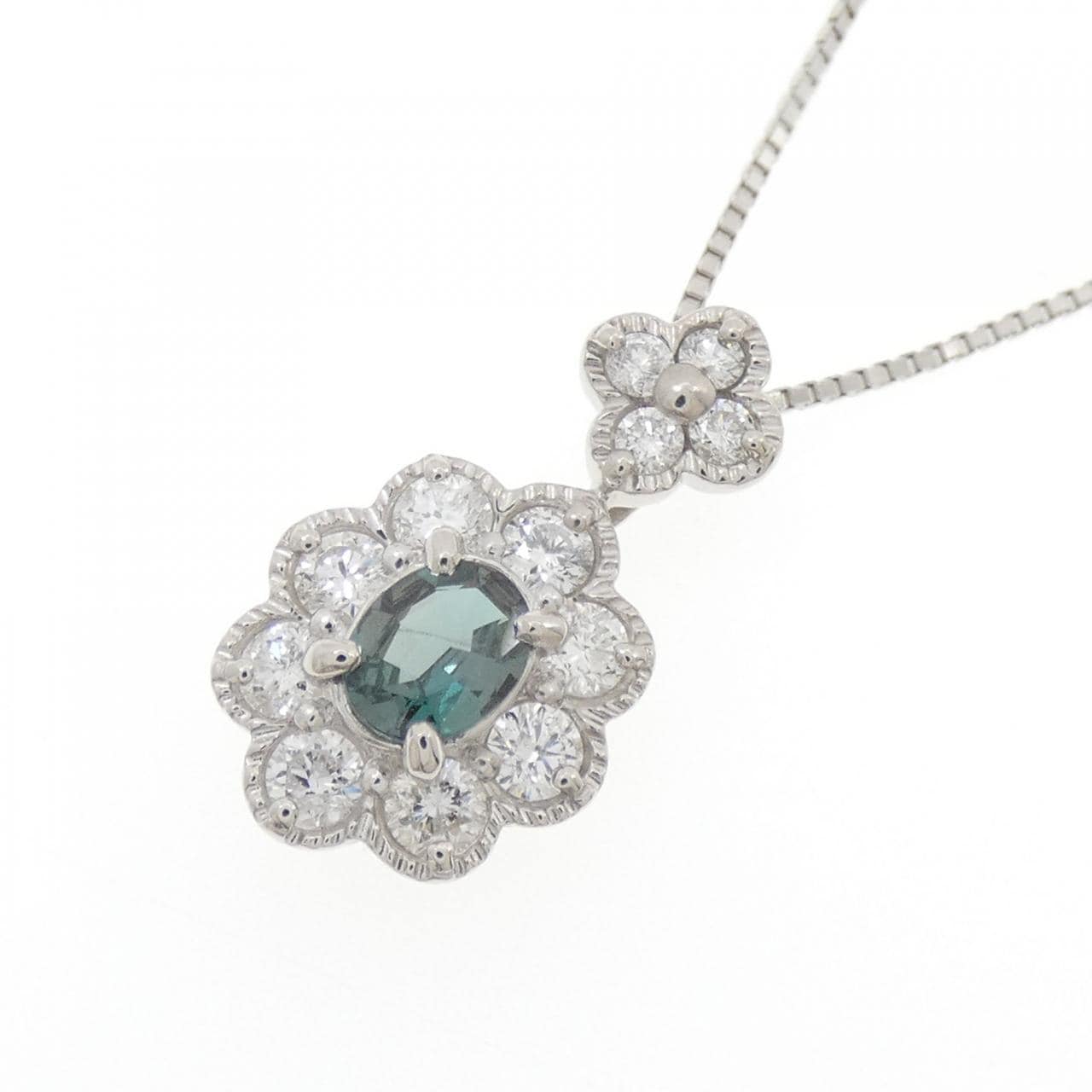 PT900/PT850 アレキサンドライト ネックレス 0.41CT