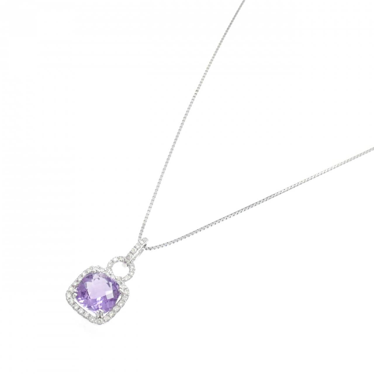 K18WG アメジスト ネックレス 2.05CT