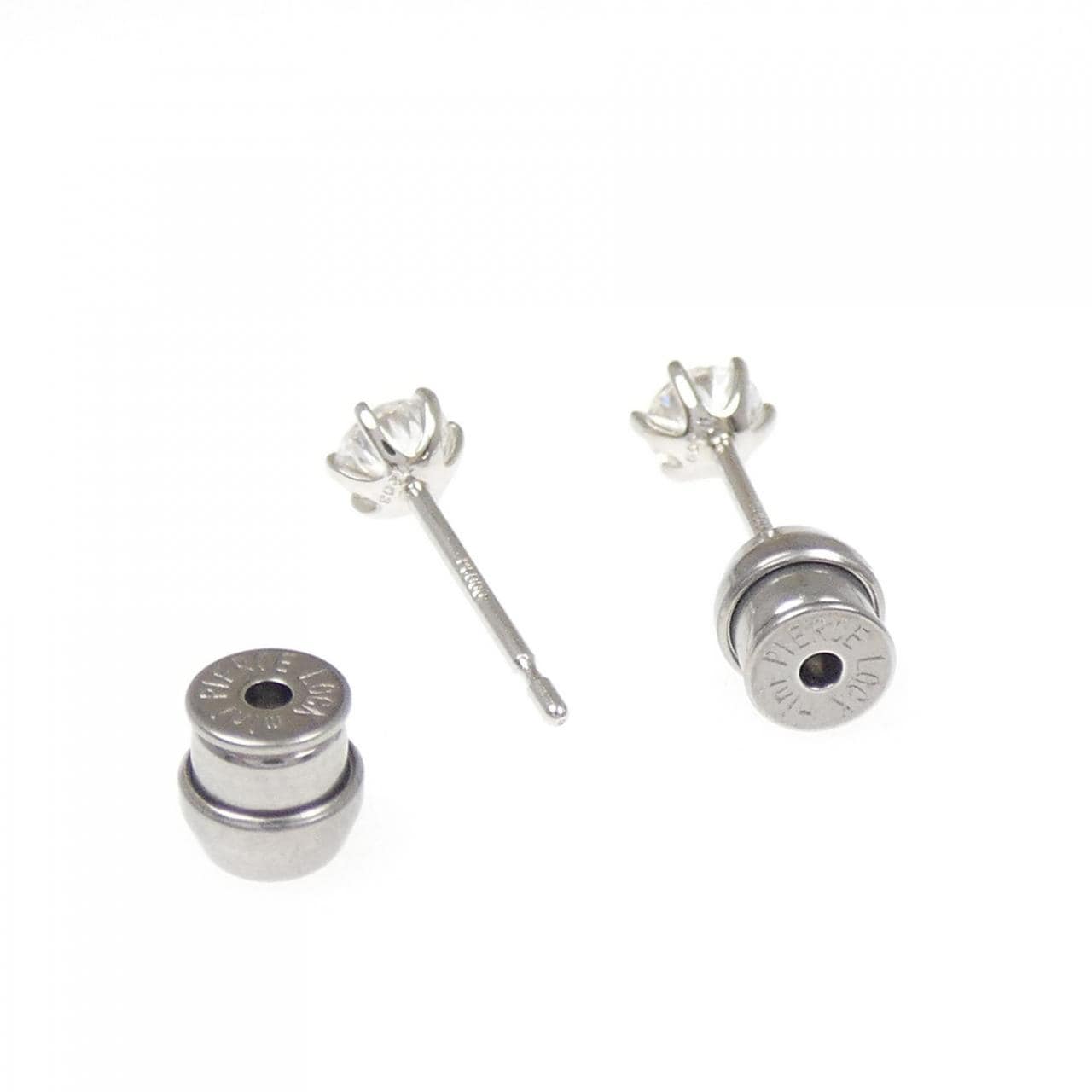 【リメイク】PT900/ST ダイヤモンド ピアス 0.203CT 0.209CT G-H VS1-2 Good