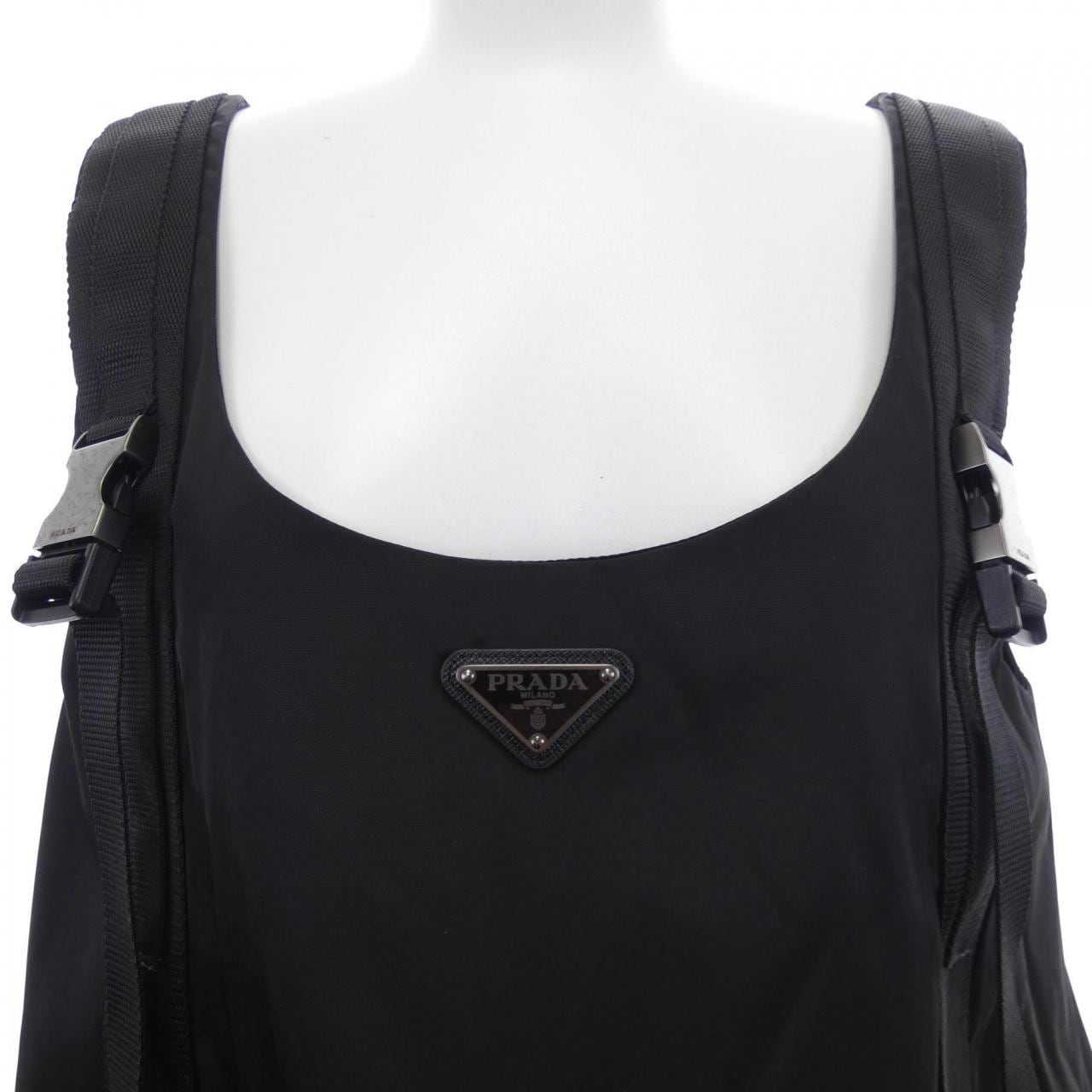 プラダ PRADA トライアングルロゴ ギャバジン ノースリーブドレス 230637 S202 1YFL ワンピース