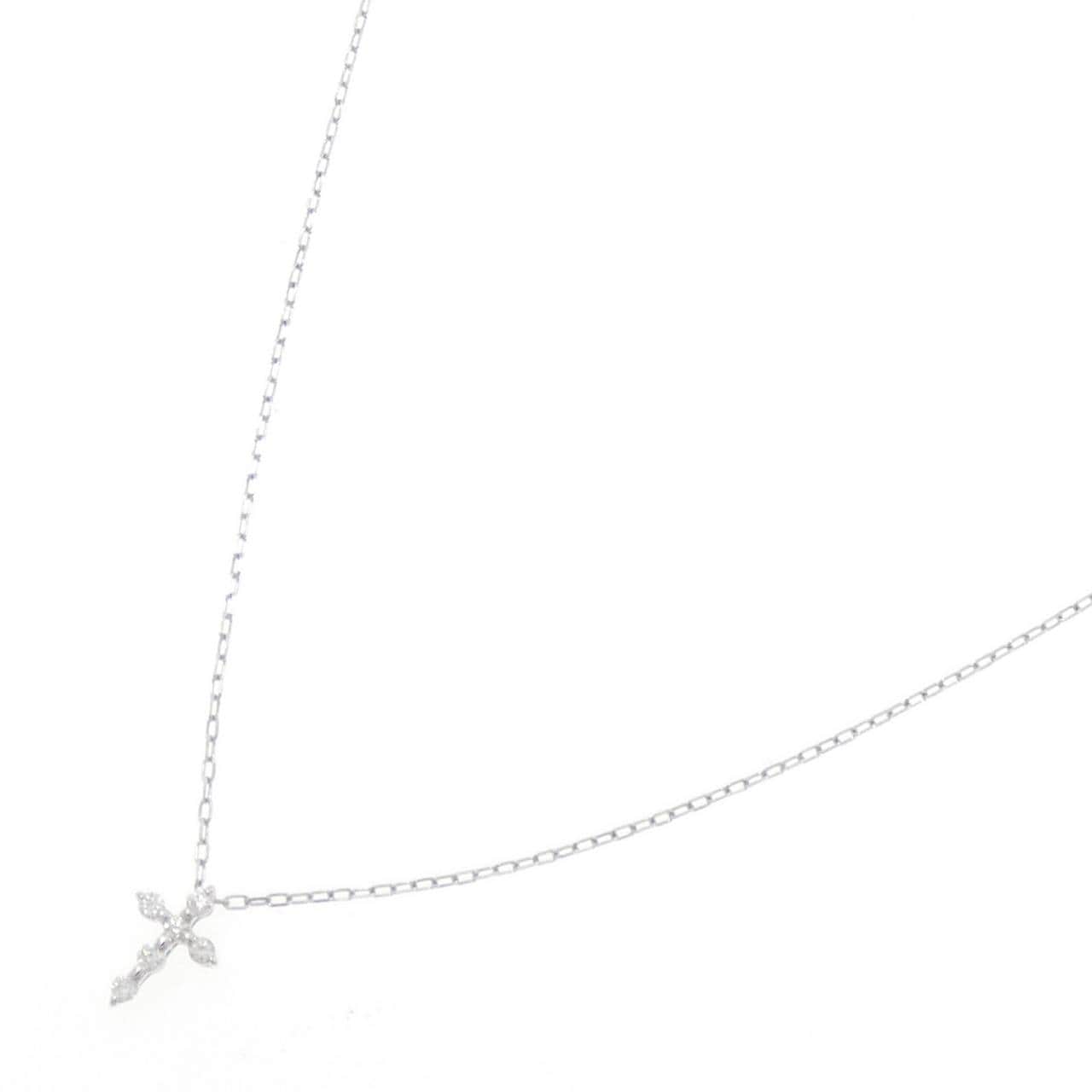 K10WG クロス ダイヤモンド ネックレス