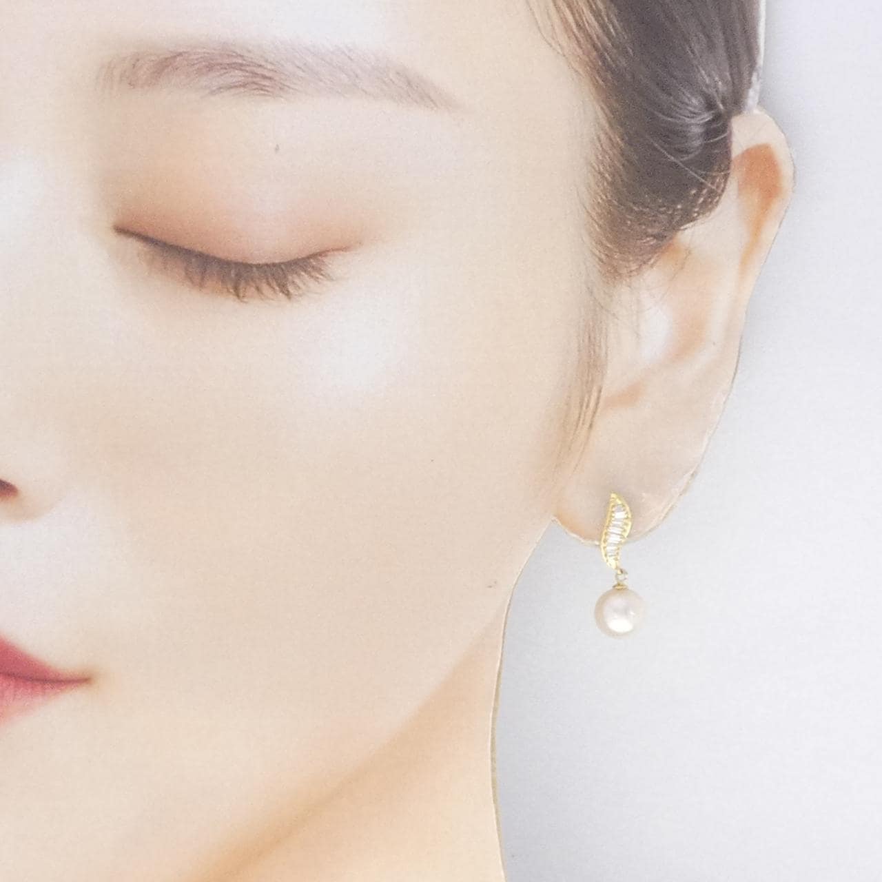 K18YG アコヤパール ピアス 7.9mm