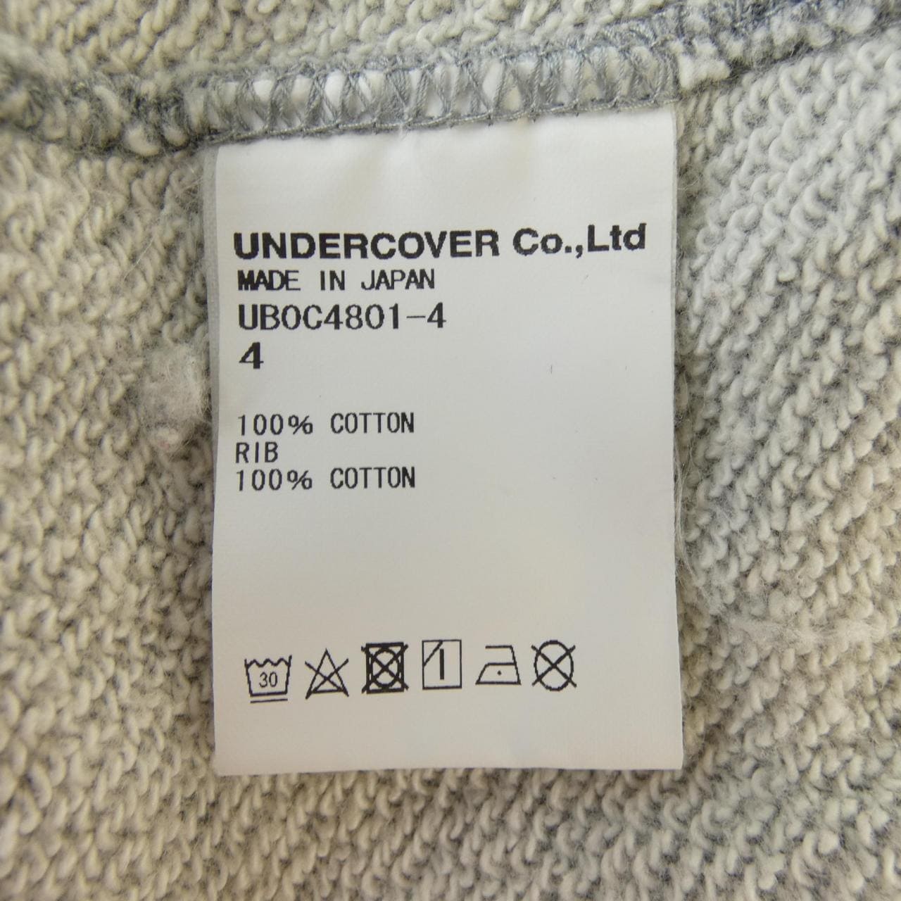 アンダーカバー UNDER COVER UB0C4801-4 スウェット