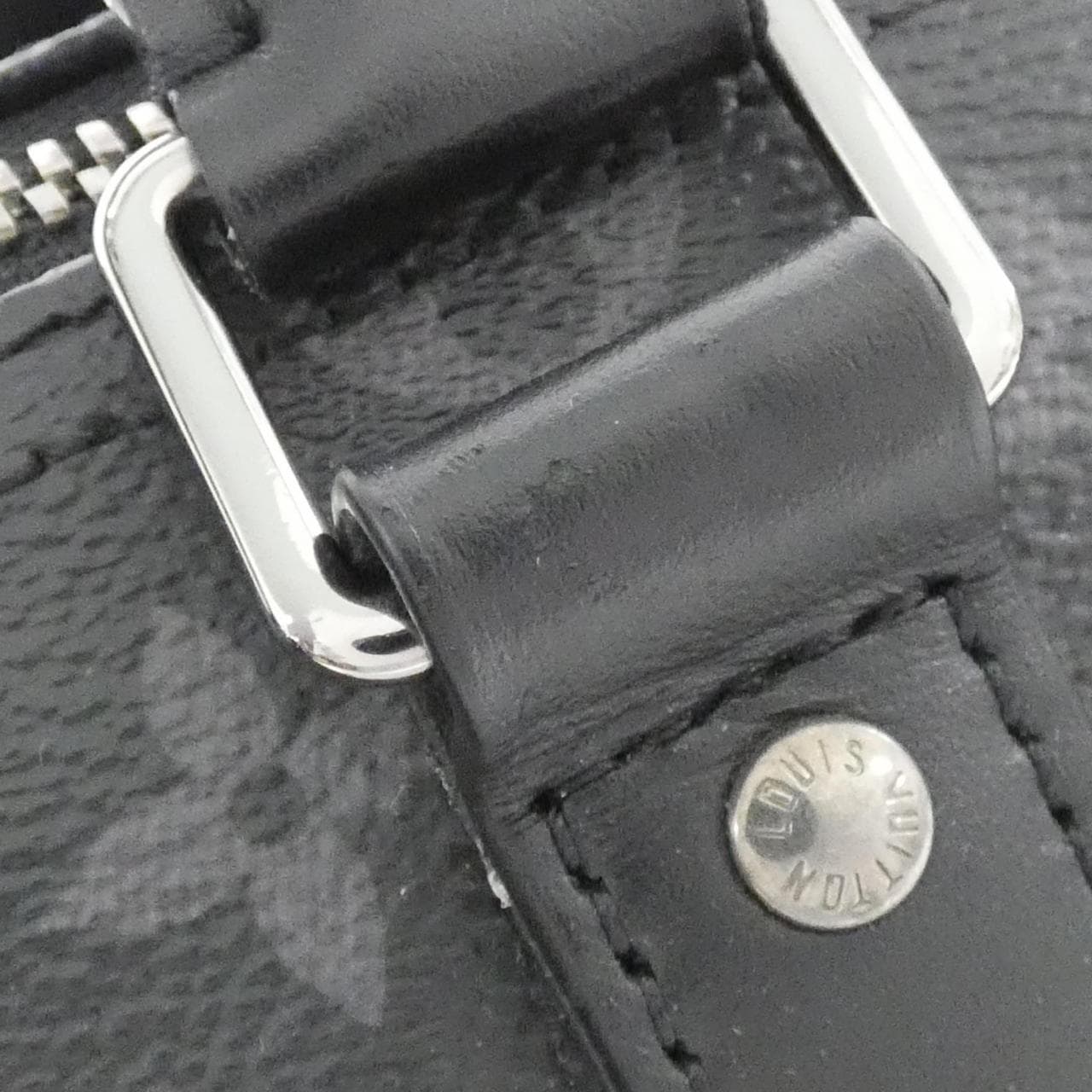 LOUIS VUITTON Monogram Eclipse Reverse Keepall Bandouliere 25cm M46271 Boston Bag