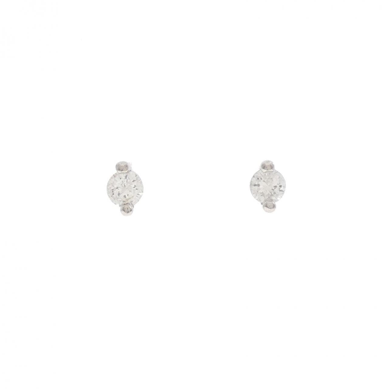 PT ソリティア ダイヤモンド ピアス 0.30CT