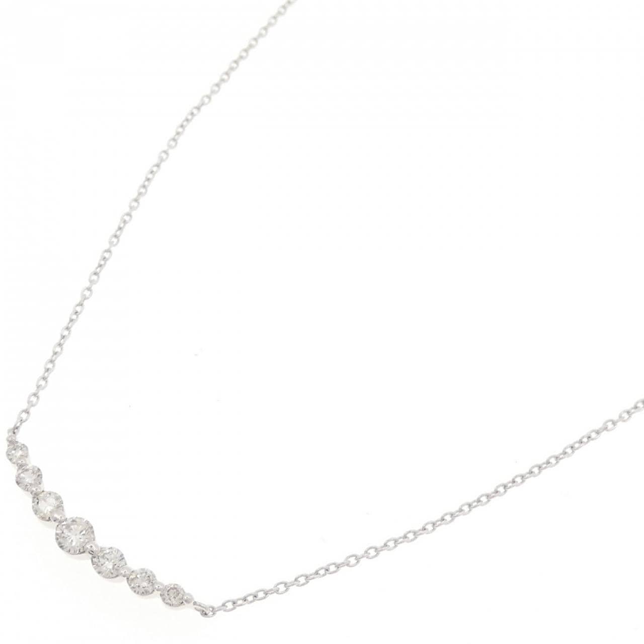K18WG ダイヤモンド ネックレス 0.36CT