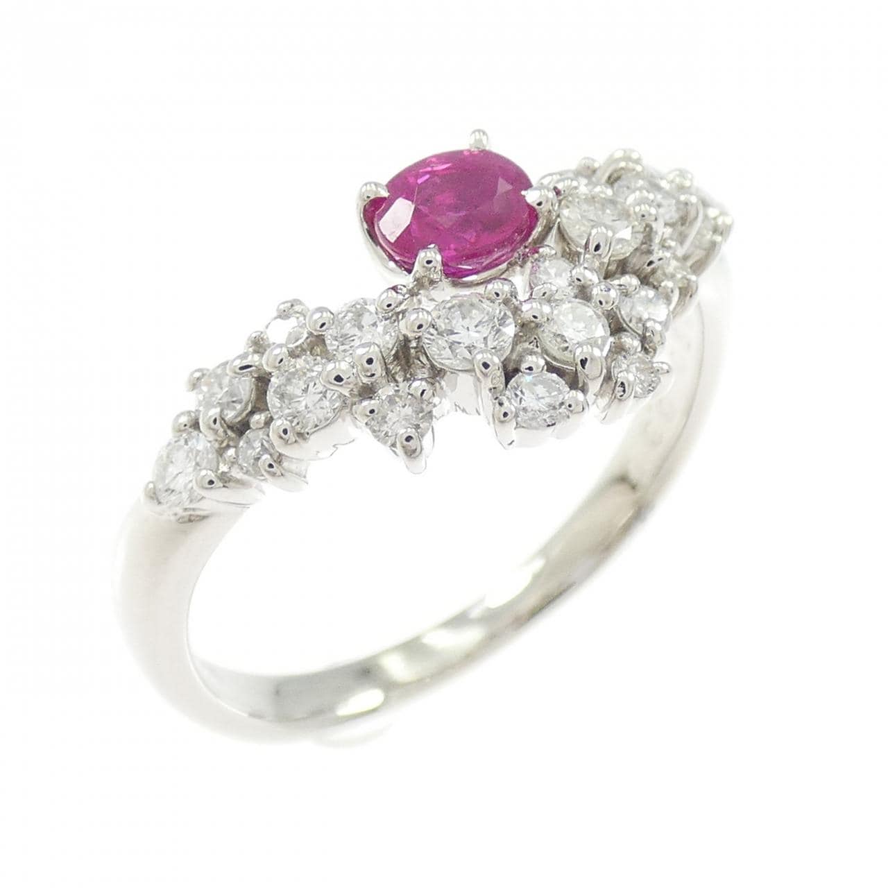 PT900 ルビー リング 0.30CT