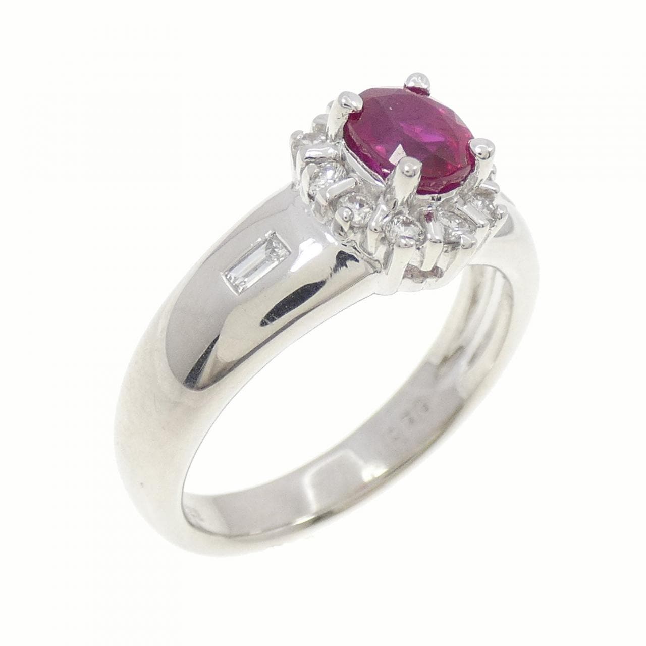 PT900 Ruby Ring 0.76CT