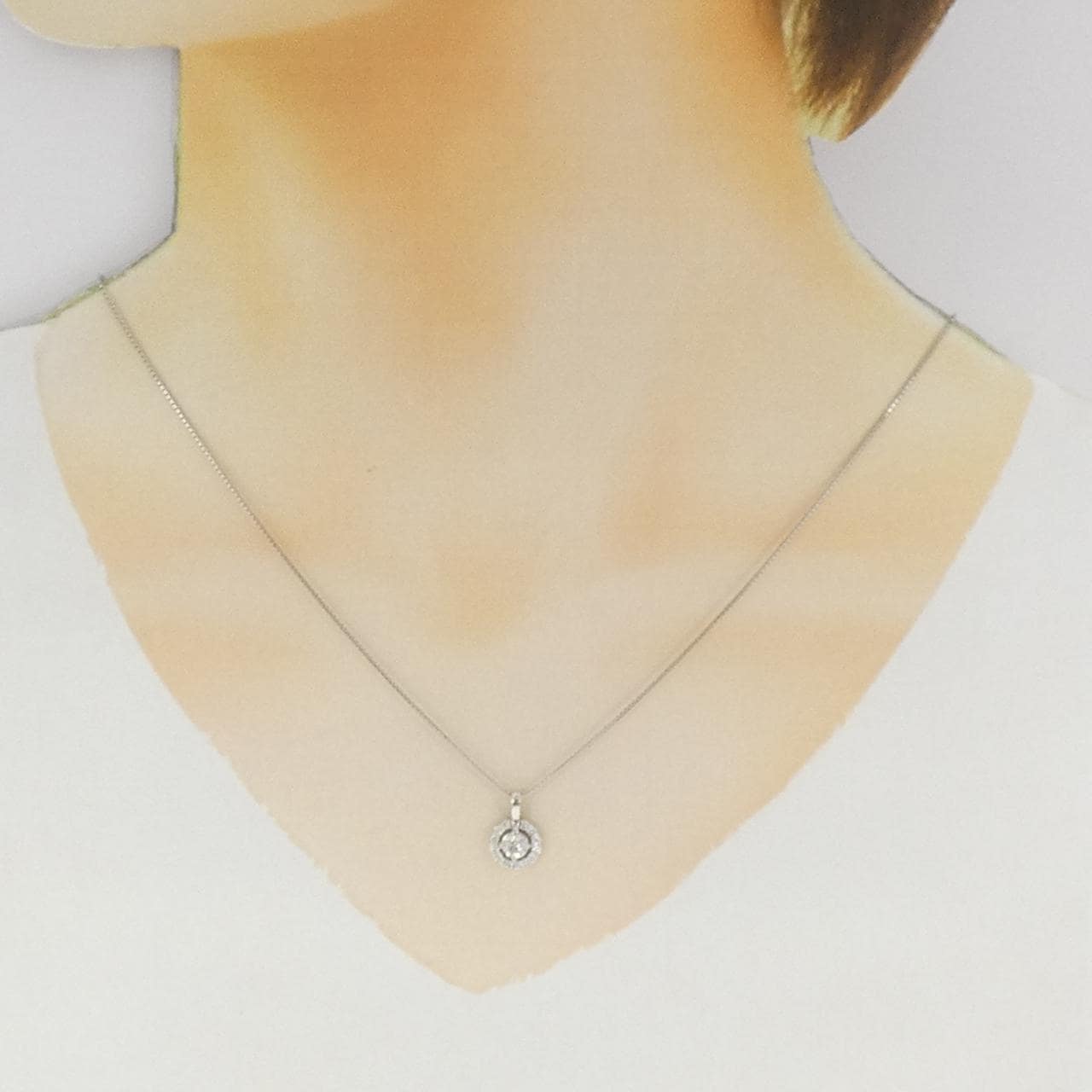 PT900/PT850 ダイヤモンド ネックレス 0.50CT