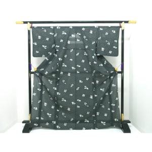 化繊　単衣　絽織小紋　Ｋａｎｓａｉ