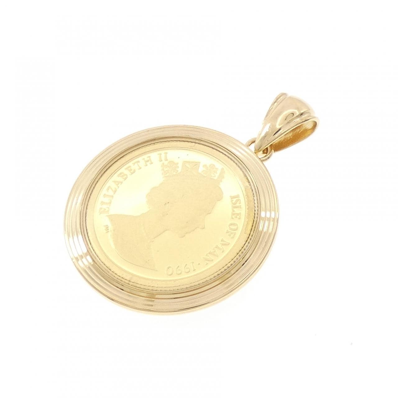 K18YG(枠) コイン ペンダント