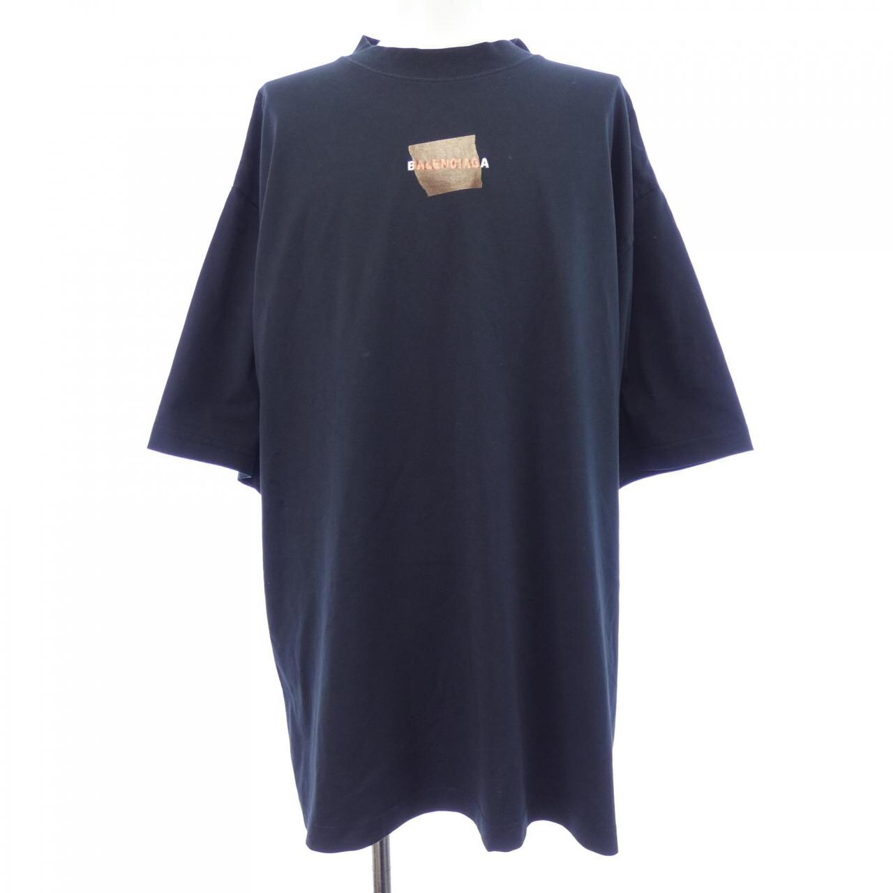 バレンシアガ BALENCIAGA TAPED BALENCIAGA BACK 764235 TSVG2 UNISEX Tシャツ