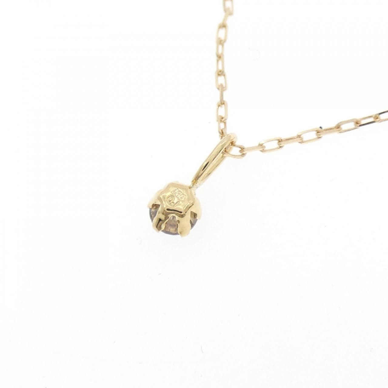 K18YG ソリティア ダイヤモンド ネックレス 0.1CT