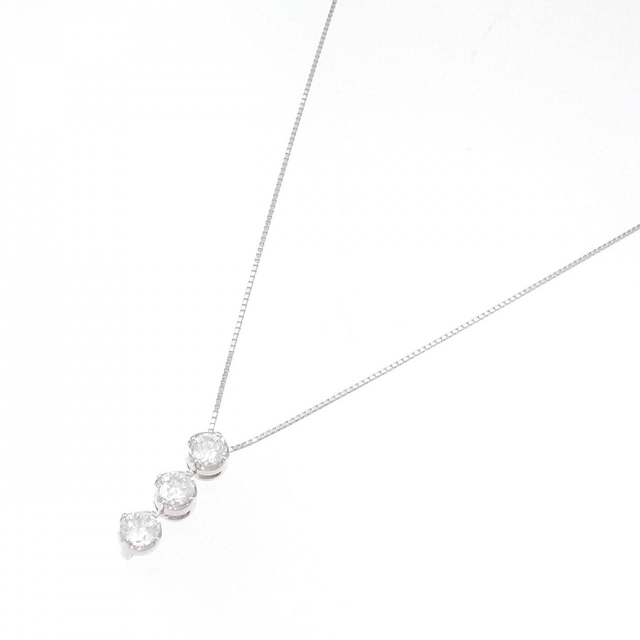 [BRAND NEW] PT900/PT850 2WAY Diamond Necklace 1.070CT G SI1 VG