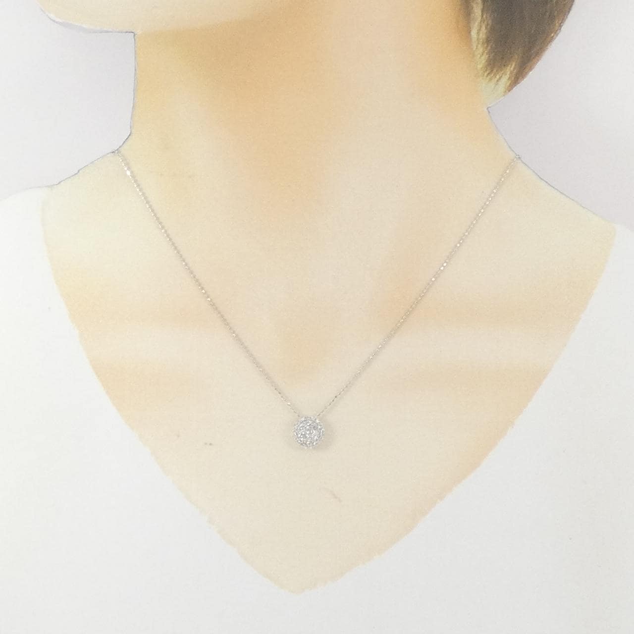 K18WG ダイヤモンド ネックレス 0.41CT