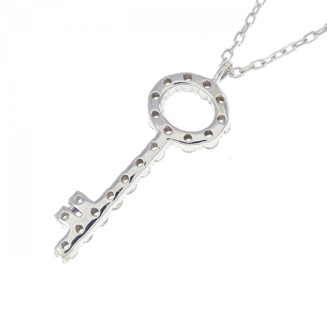 K18WG ダイヤモンド ネックレス 0.12CT