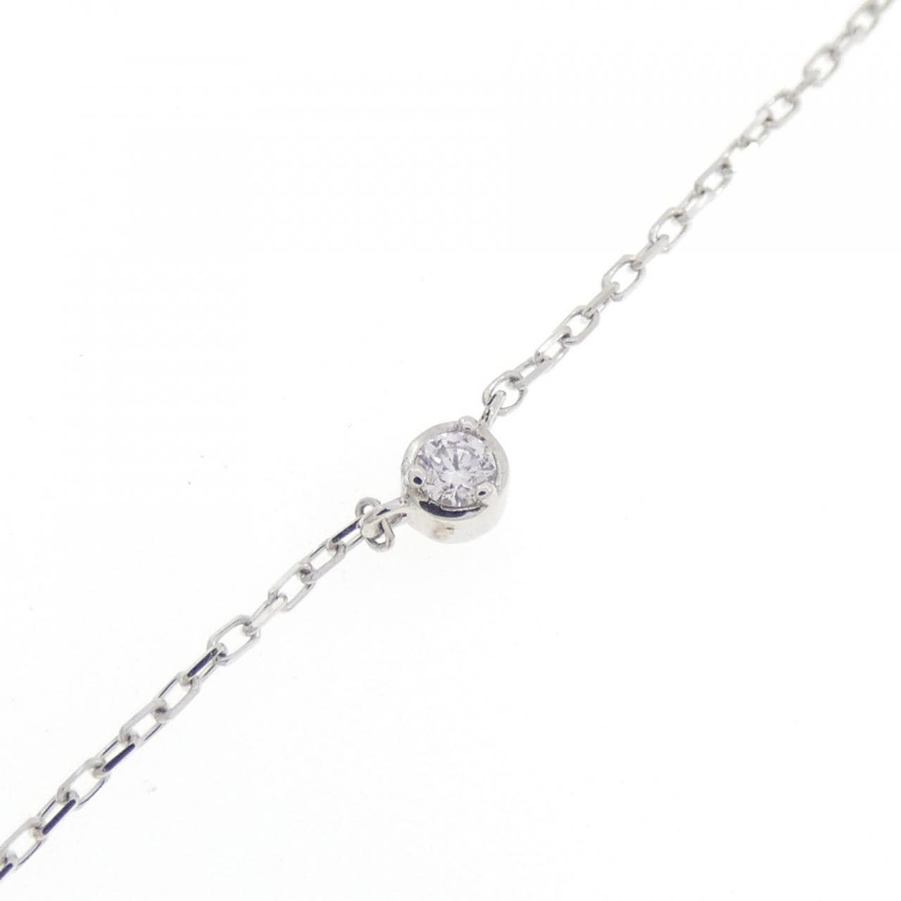 K18WG heart Diamond necklace 0.50CT