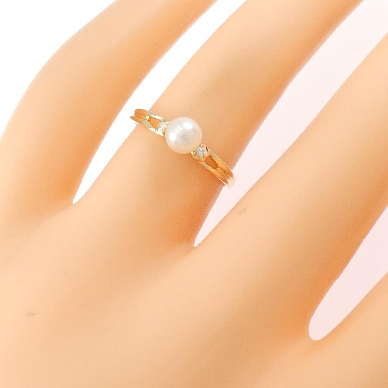 K18YG アコヤパール リング 4.7mm