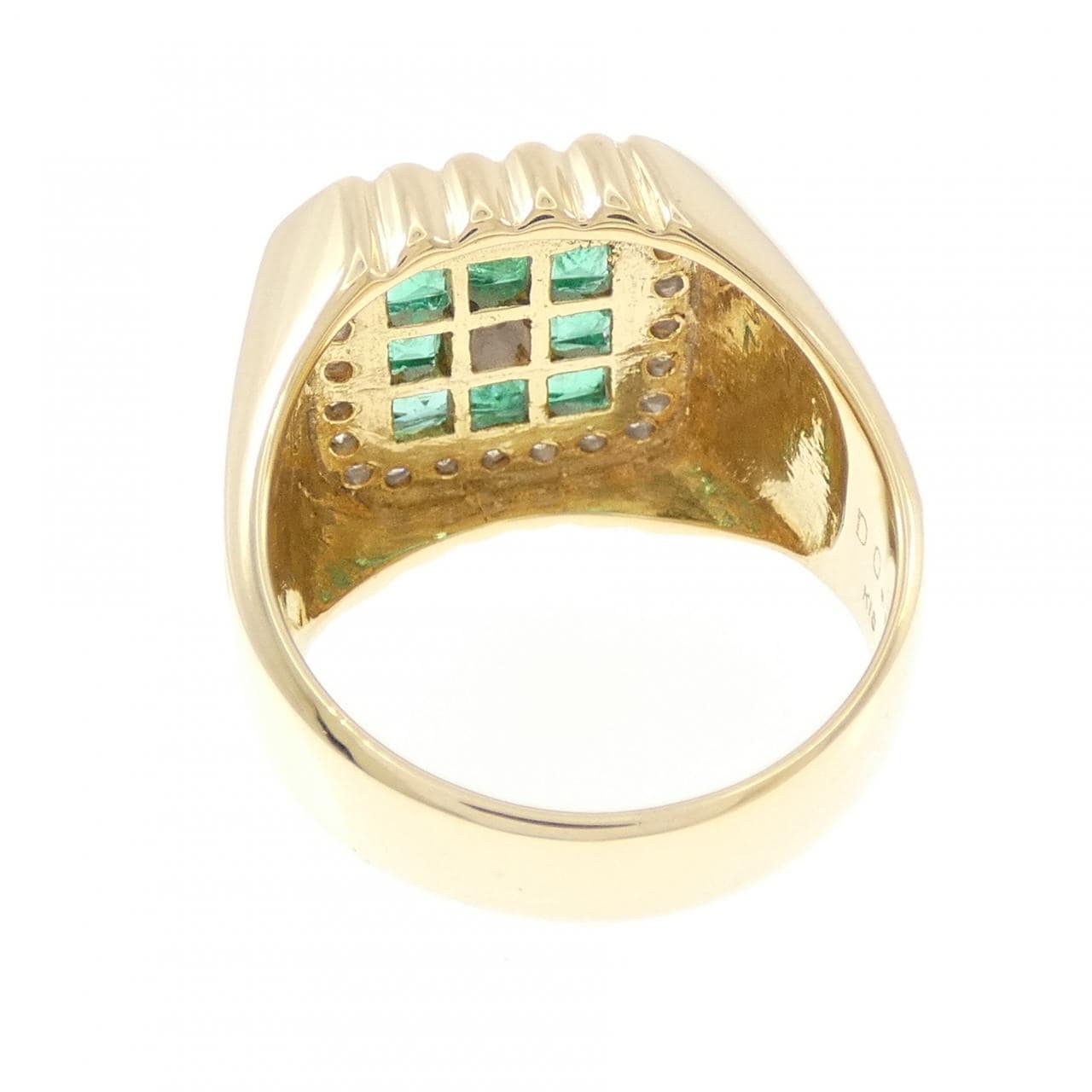 K18YG/K18WG エメラルド リング 0.88CT